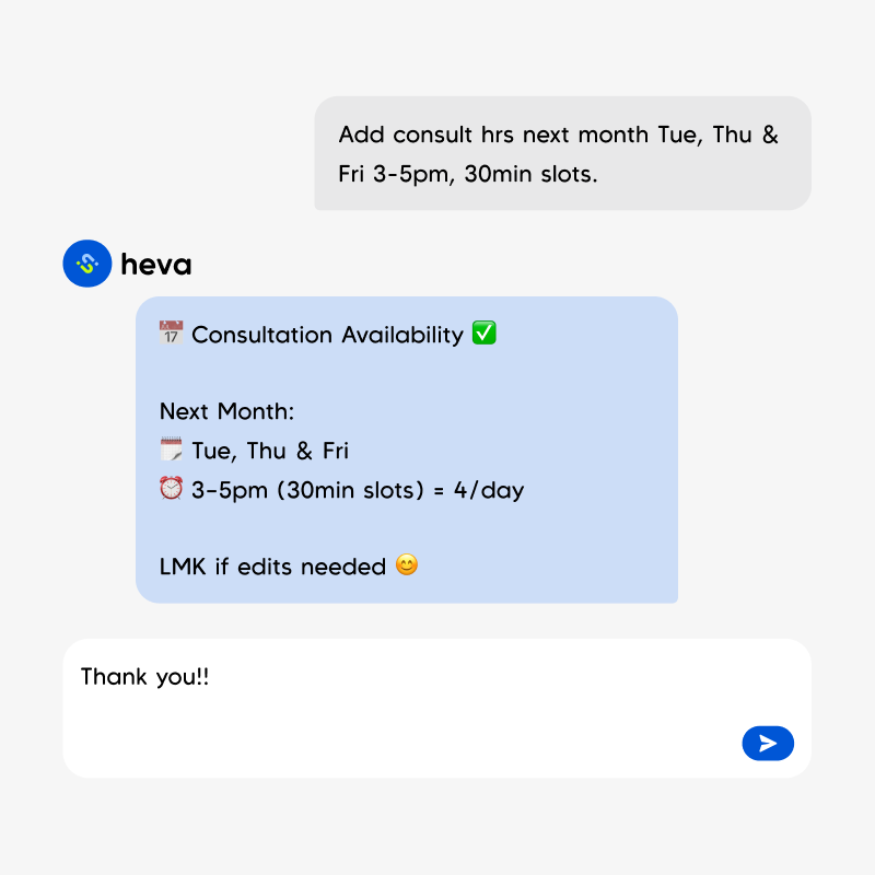 Schedule configuration